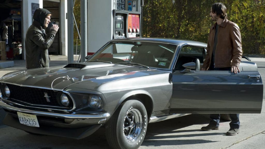 Photo of John Wicks car - a 1969 Ford Mustang Mach 1.